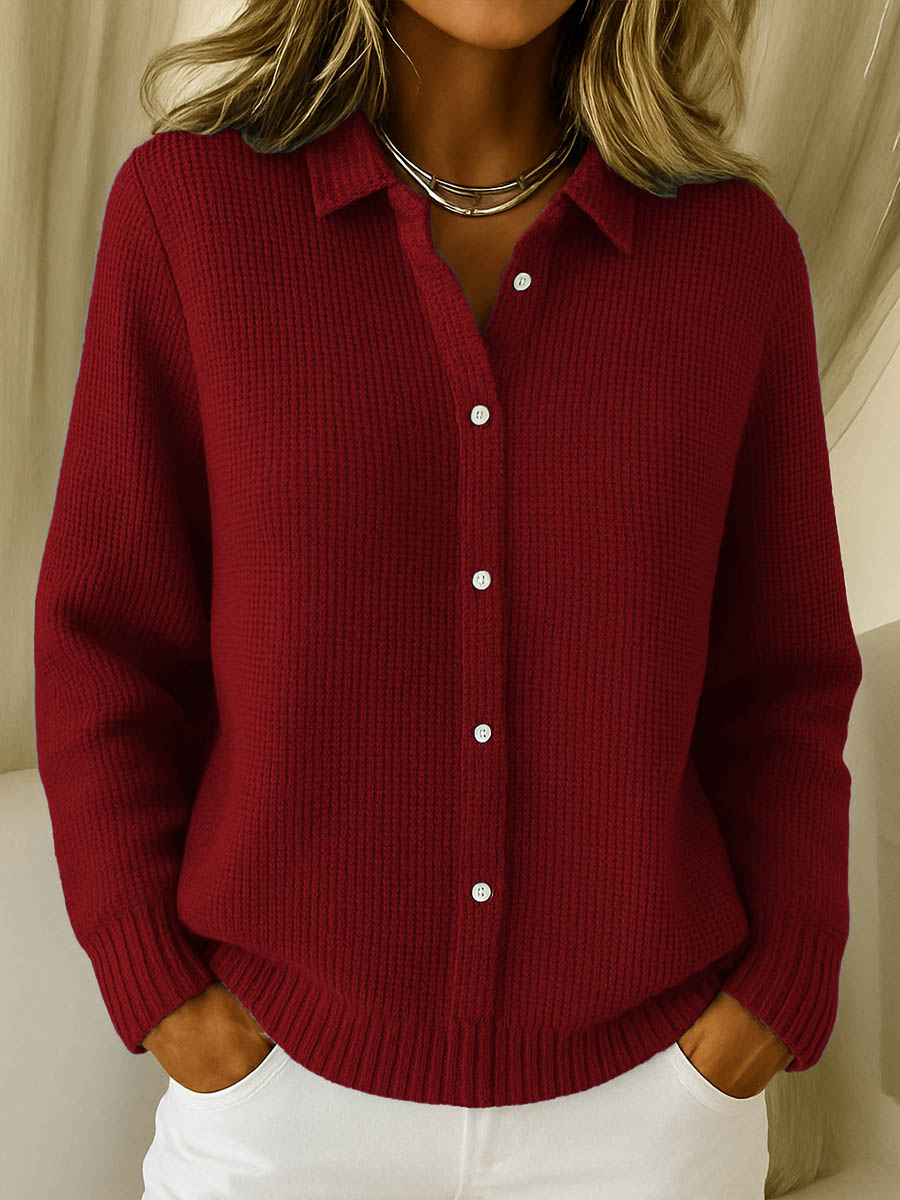 Zeitloser Damen Strickcardigan für Damen, langärmlig, warm & stilvoll, unverzichtbar für die Wintergarderobe.