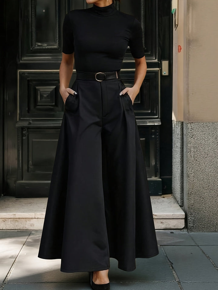 Leichte Palazzo-Hose für Damen, High-Waist, ideal für Frühjahr & Sommer Casualchic.