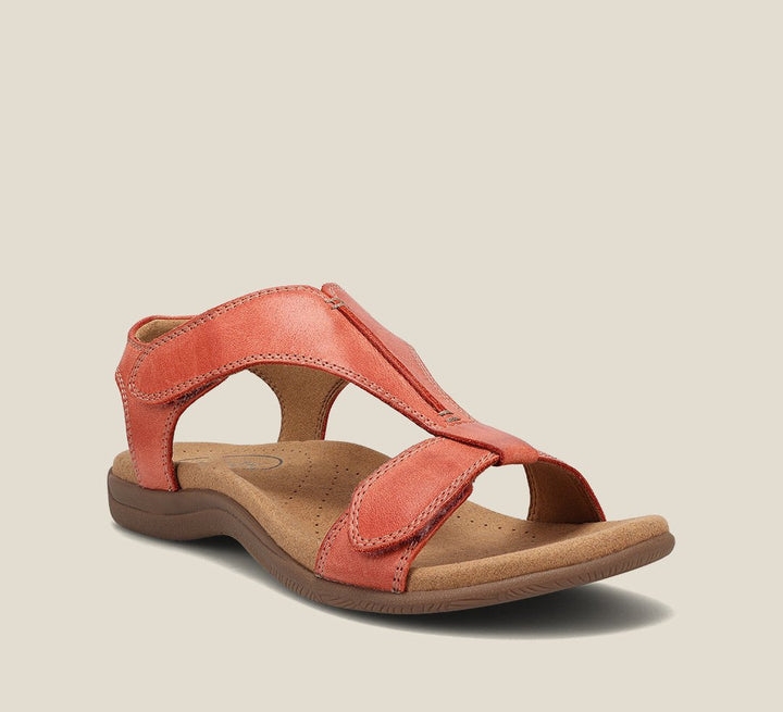 Gelbe Damensandalen, orthopädisch, für gesunde Füße, verstellbar und bequem für den Sommeralltag.