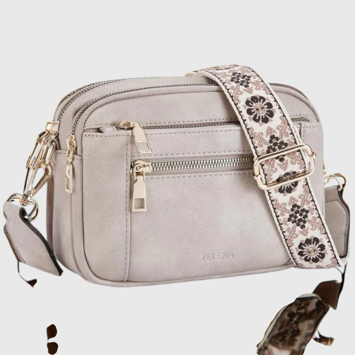 Vielseitige Damen Tasche, floral, mit Reißverschluss. Organisiert & stilvoll für jeden Anlass.
