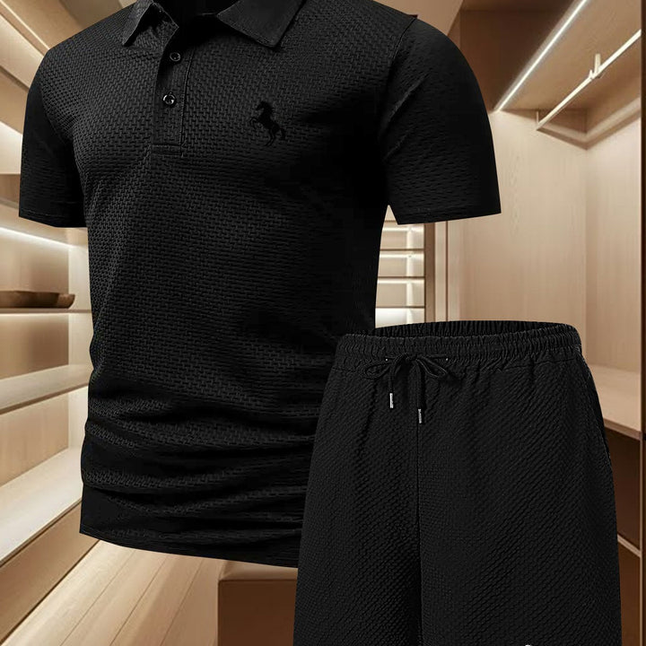 Stilvolles Herren Polo Set für Freizeit, Urlaub & Alltag. Bequemes Sommer Outfit für elegante Herrenmode.