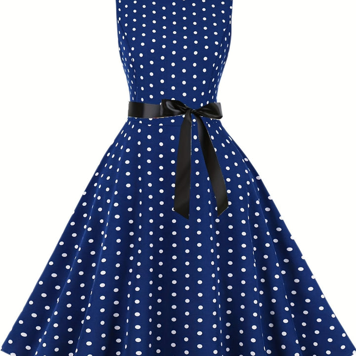 Perfektes Retro Polka Dot Rockabilly Kleid für Damen, Eleganz und Vintage Look.