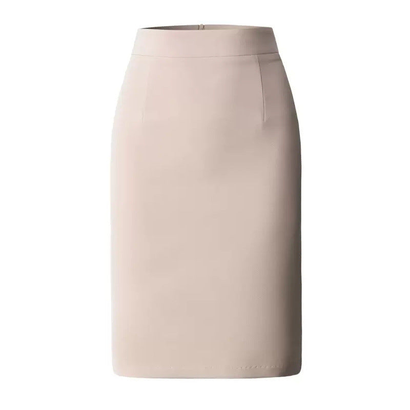 Eleganter Damen High Waist Bleistiftrock mittellang für Büro & Business. Stilvoller Rock mit Reißverschluss.