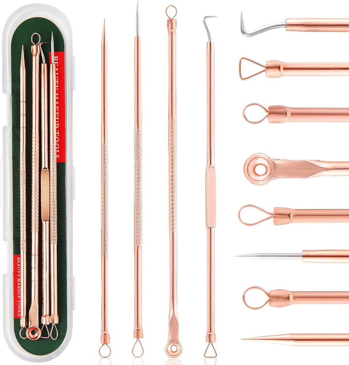 Unisex Mitesser- & Pickelentferner-Kit für effektive Hautpflege. Beautytools zur Porenreinigung & Aknebehandlung.
