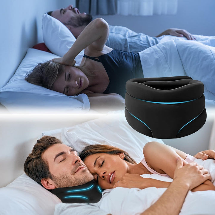 Nackenstütze zur Linderung von Schnarchen und Nackenschmerzen für besseren Schlaf. Ergonomische Schlafhilfe.