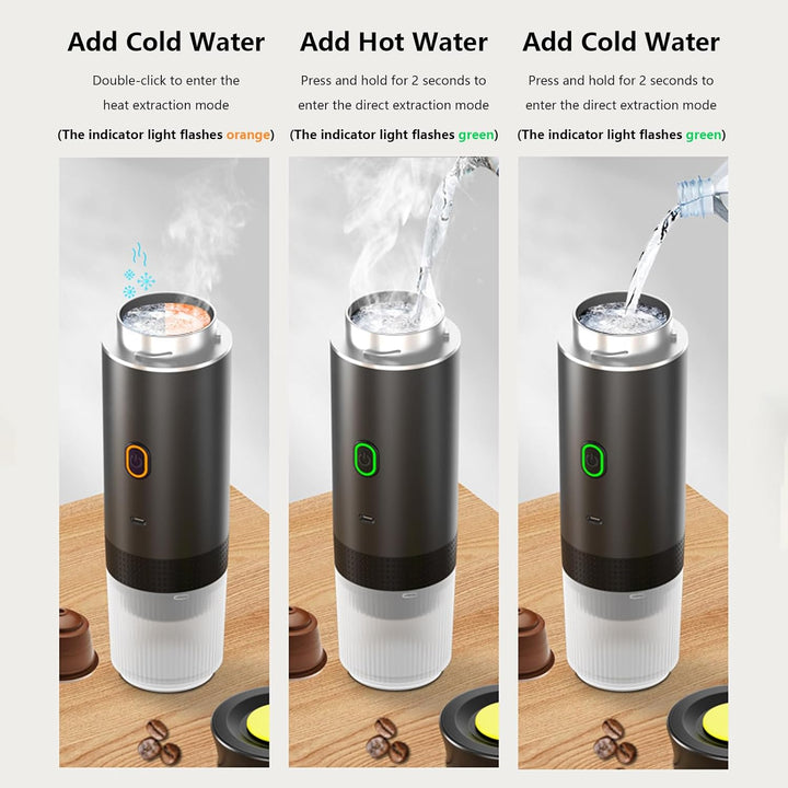 Stilvoller Raverno Espresso-Kaffeeautomat mit Akku für das Büro, genussvolle Kaffeepause überall.