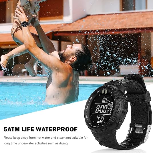 Digitale Herren-Armbanduhr, wasserdicht & stoßfest, eine zuverlässige Outdoor-Sportuhr.
