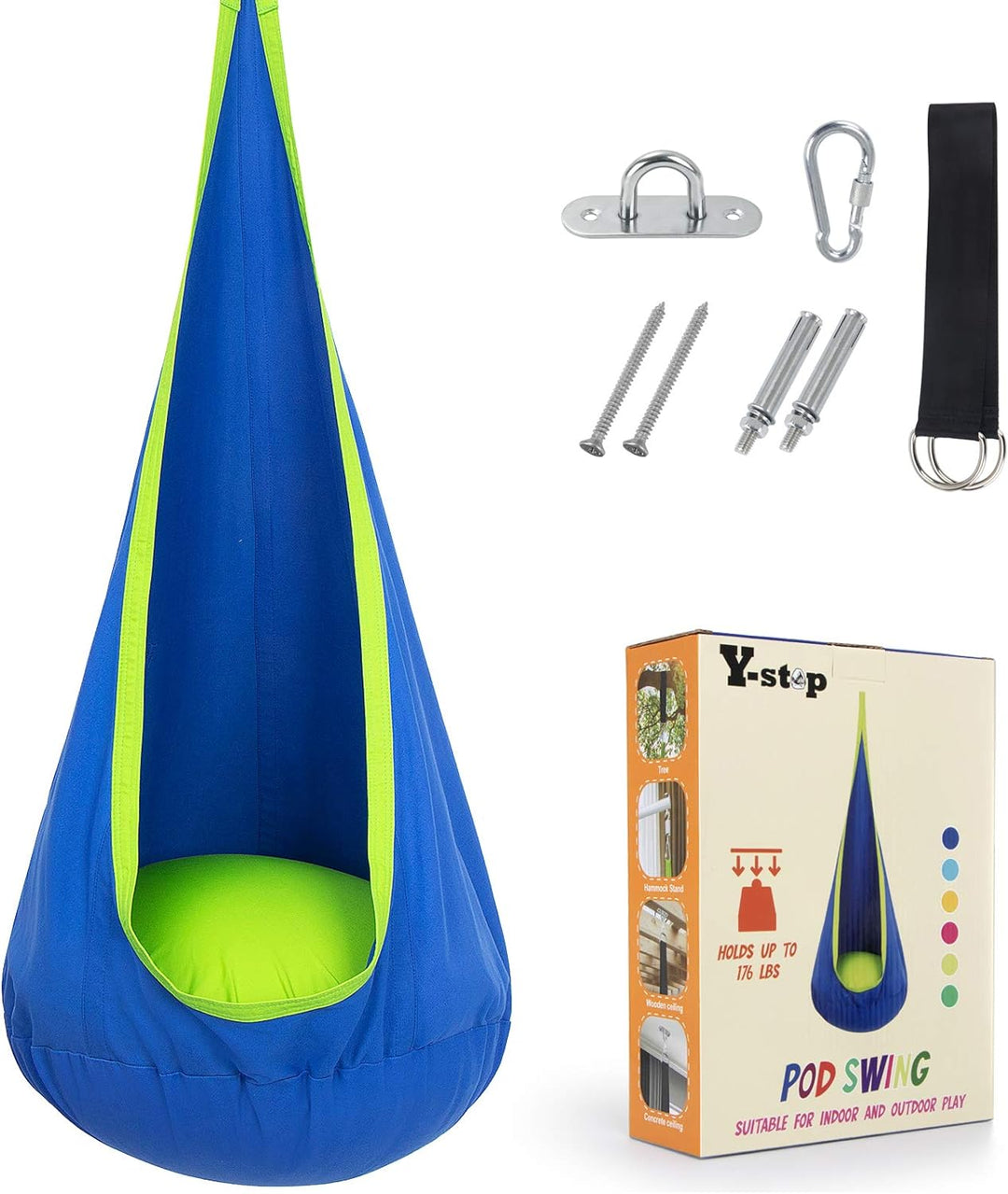 Kinder Hängesessel, leicht aufzuhängen, perfektes Outdoor-Spielzeug für den Sommer.