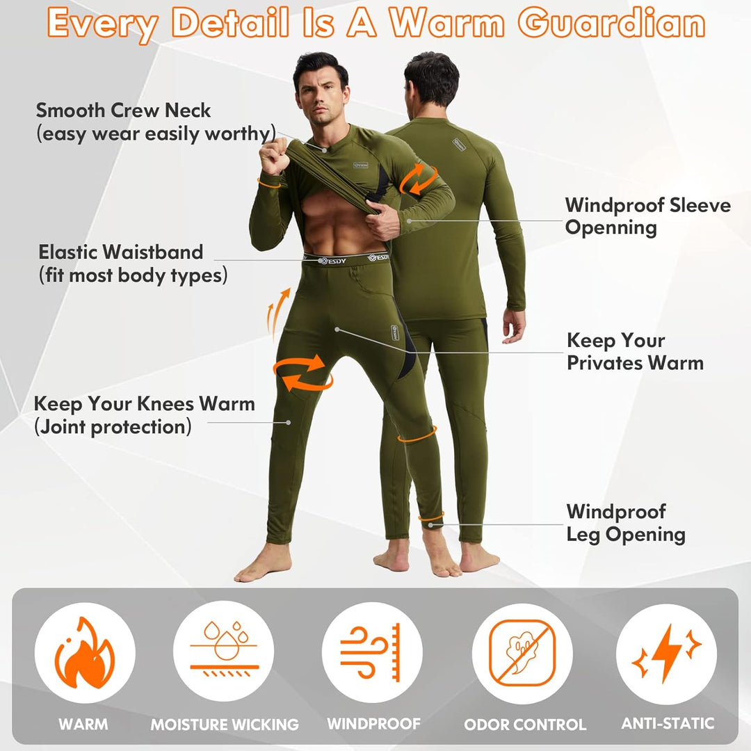 Herren Thermounterwäsche-Set, ergonomisches Design für maximale Passform und Performance.