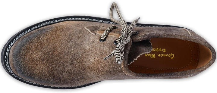 Klassische Herren Haferlschuhe Wildleder, braun, für Trachten, festliche Anlässe und gemütliche Freizeit.