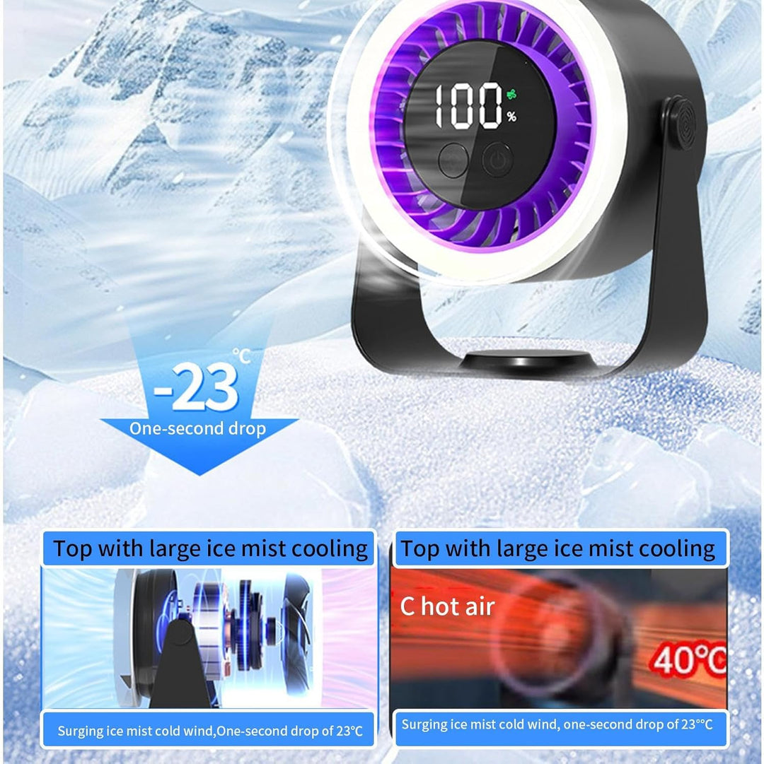 Leistungsstarker weißer Tischventilator mit USB-Ladefunktion für jeden Schreibtisch.