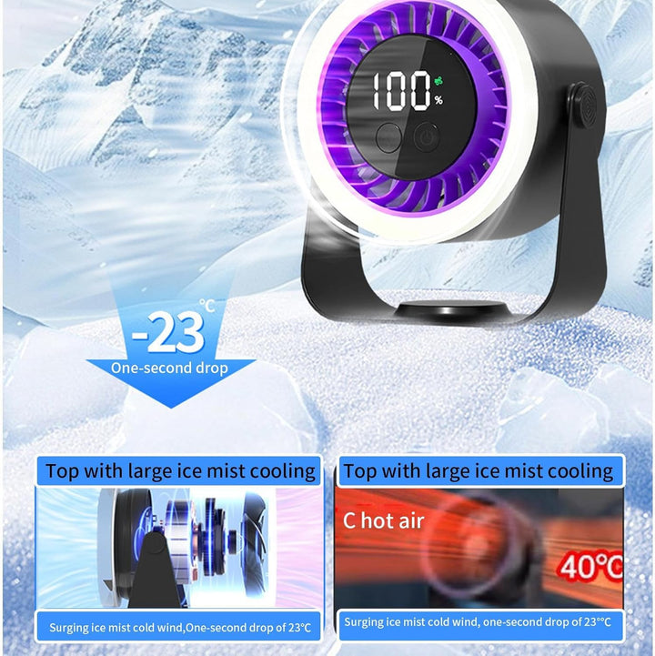 Leistungsstarker weißer Tischventilator mit USB-Ladefunktion für jeden Schreibtisch.