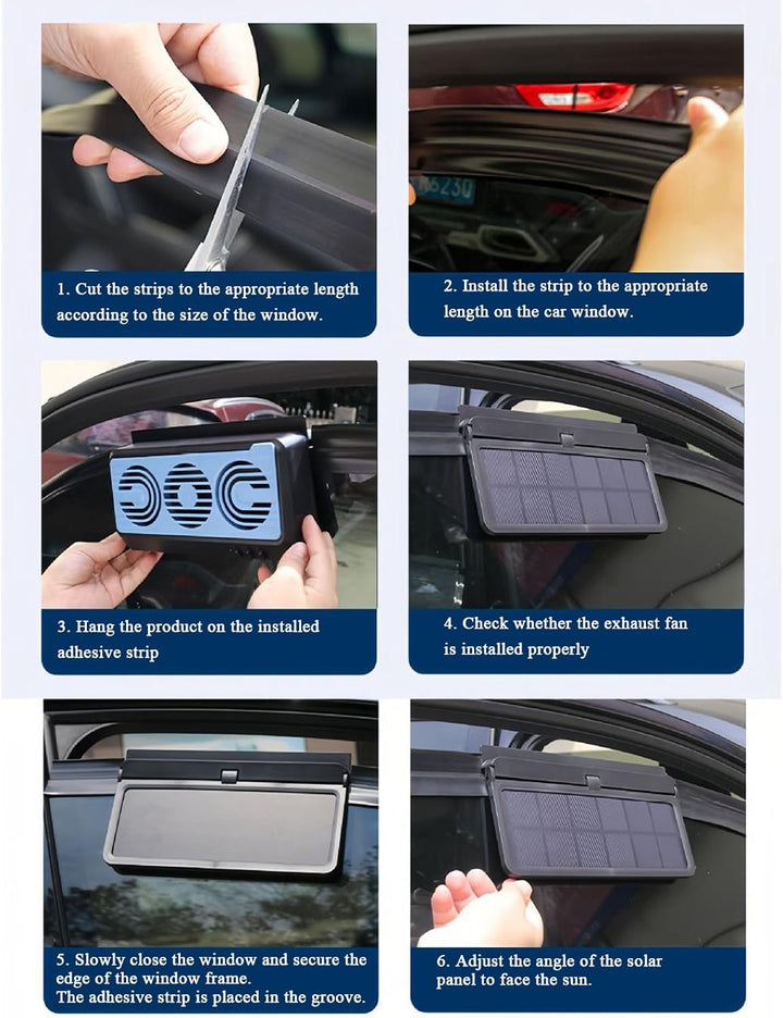 Innovativer Solar-Lüfter fürs Auto, verhindert Hitzestau und sorgt für angenehmes Klima im Fahrzeug.