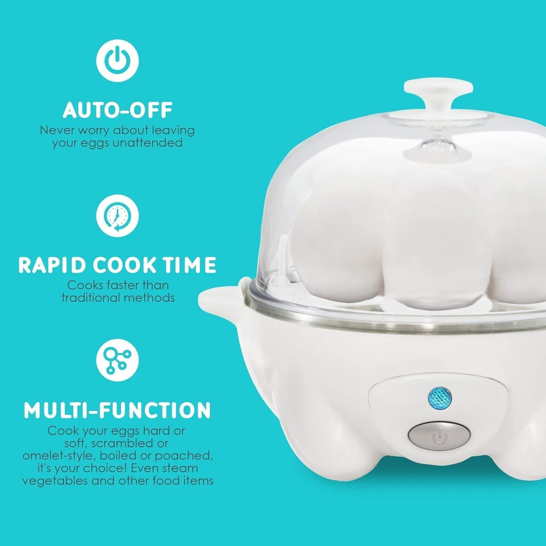 Kompakter Eierkocher für perfekte Eier und praktischer Omelettbereiter, ein Must-Have für jede Küche.