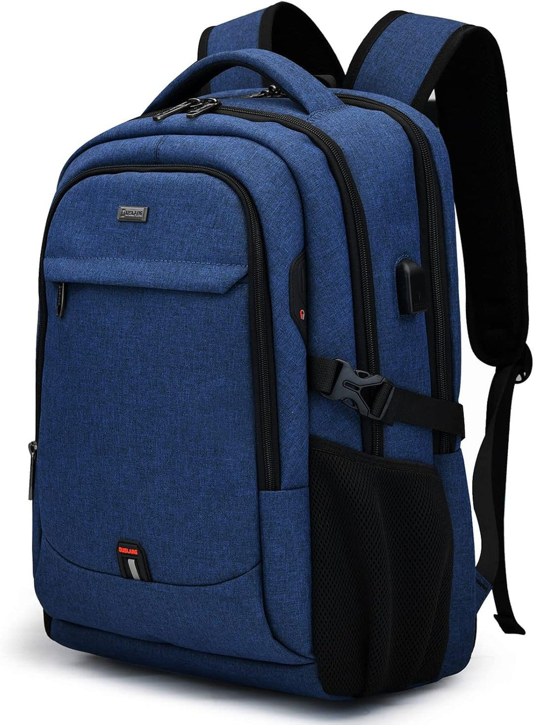 Multifunktionaler Schulrucksack mit Laptopfach, USB-Anschluss und bequemen Trägern.