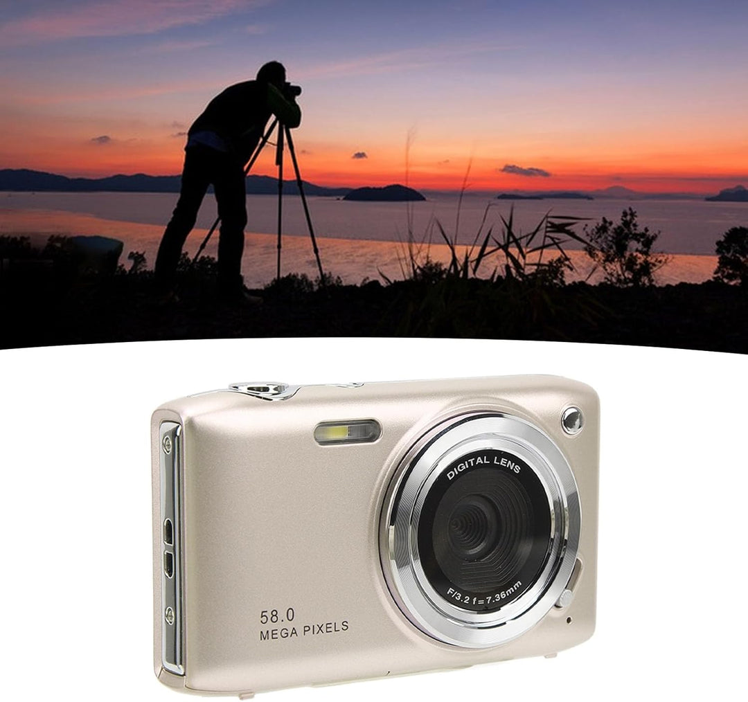Einsteigerfreundliche Lumora 4K Fotokamera: 58MP Sensor & 16X Zoom für tolle Ergebnisse.