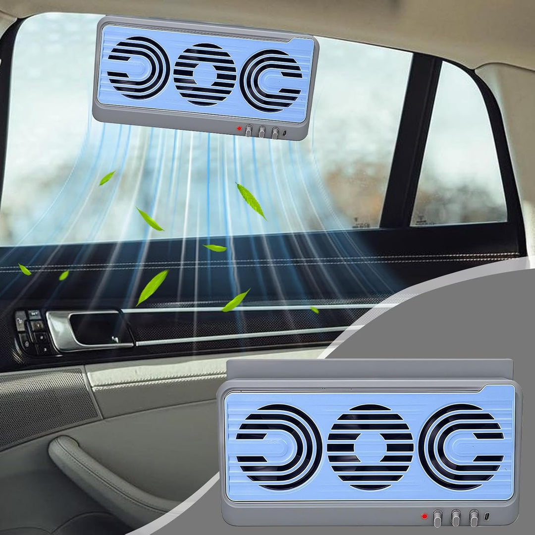 Nachhaltiger Solar-Fensterlüfter für Auto, Wohnmobil, LKW – doppelte Belüftung, kühle & frische Luft.