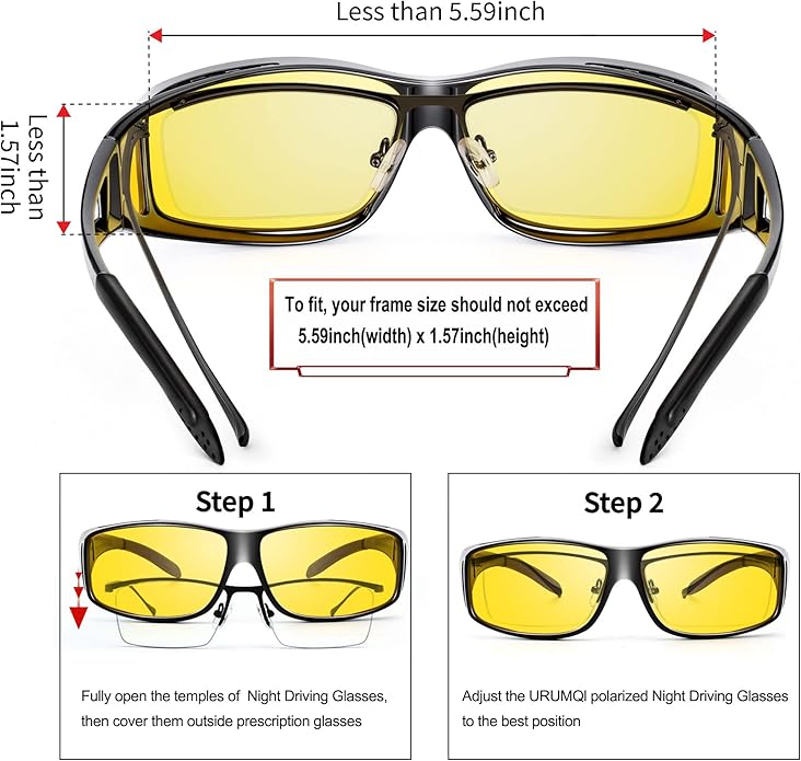 Verbessern Sie Ihre Sicht: Polarisierte Anti-Glare Nachtfahrbrille für komfortable Autofahrten.