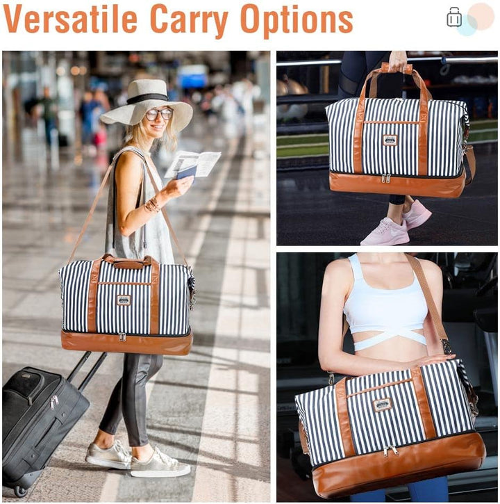 Geräumige 50L Unisex-Wochenendtasche, wasserdicht, mit extra Schuhfach und integriertem Kulturbeutel.