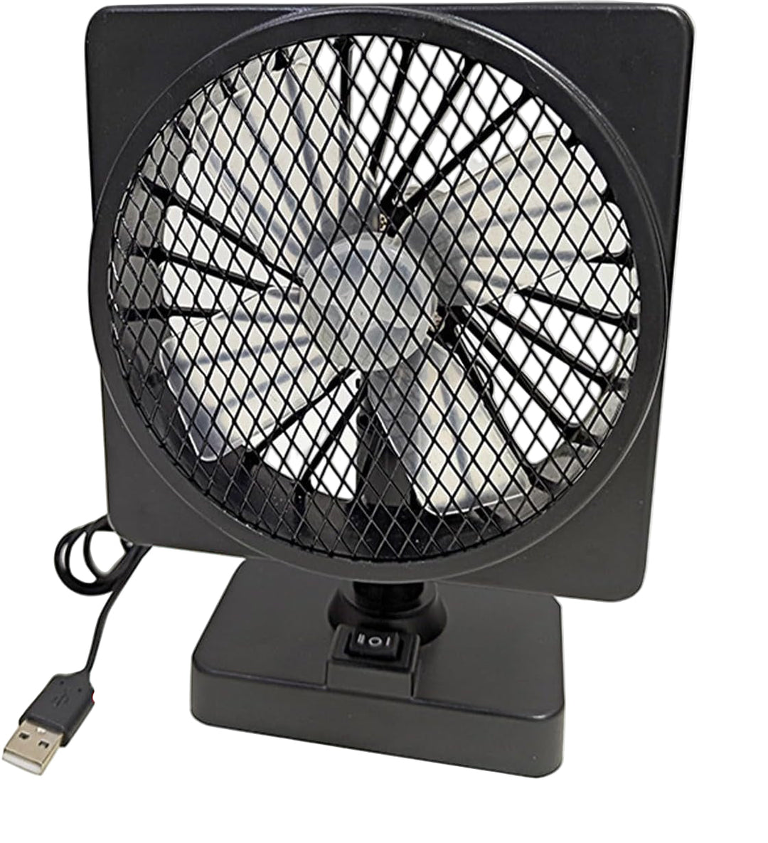 Kompakter USB Auto-Ventilator, 12V, mit 360° Drehfunktion für flexible Befestigung im Kfz.