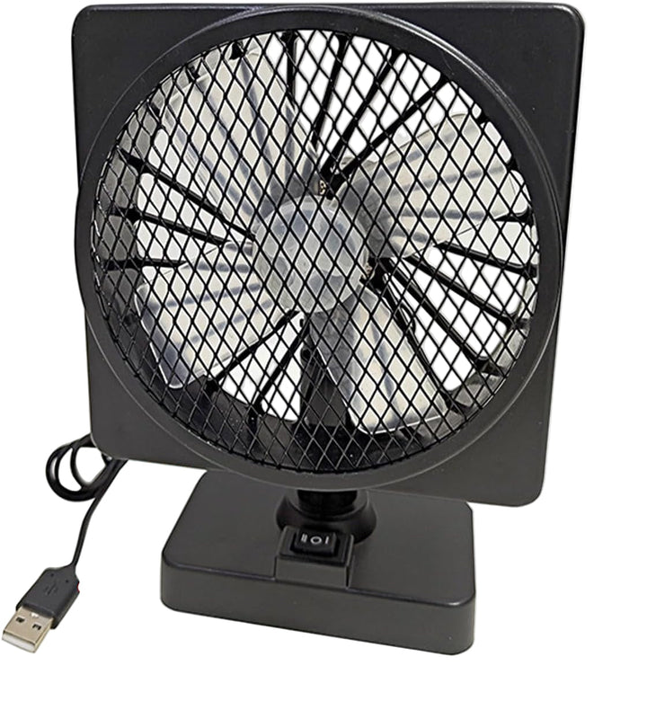 Kompakter USB Auto-Ventilator, 12V, mit 360° Drehfunktion für flexible Befestigung im Kfz.