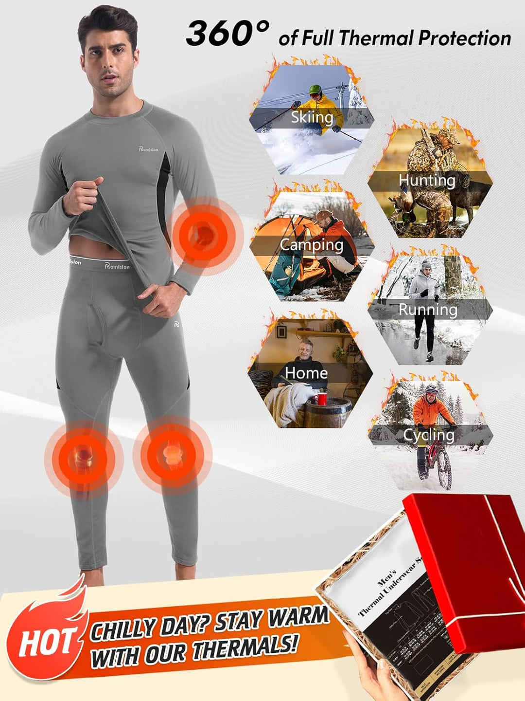 Lange Herren Thermounterhose, wärmeregulierend, für optimalen Komfort bei Minusgraden.