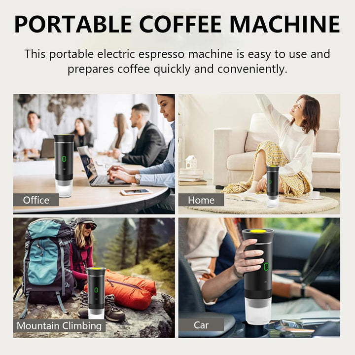 Kompakte, handliche Raverno Espresso-Kaffeemaschine mit Akku, leicht zu transportieren für Büro & Outdoor.