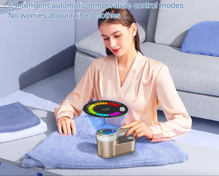 Vielseitiger 1200W Dampfbügler, 6 Modi für diverse Stoffe, Ihr kompakter Faltenentferner.