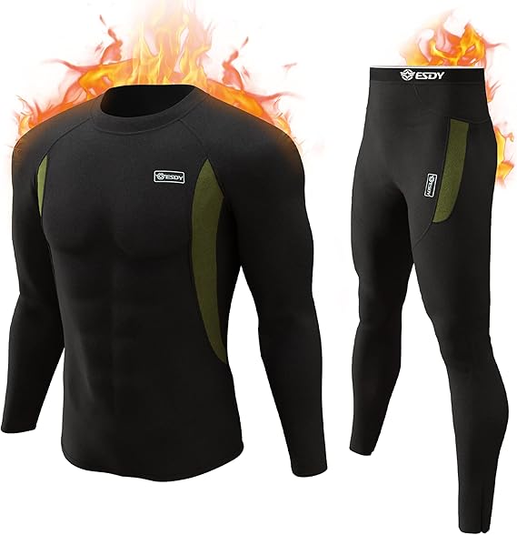 Thermounterhose Herren, flexible Passform, bietet Bewegungsfreiheit beim Skifahren und Wandern.