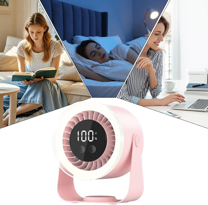 Eleganter schwarzer USB-Ventilator, perfekt für angenehme Kühlung bei Hitzewellen.