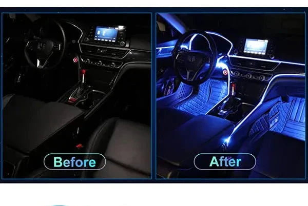 Zuschneidbare RGB LED Streifen für die Auto-Innenraumbeleuchtung. Einfache Installation, beeindruckendes Stimmungslicht.