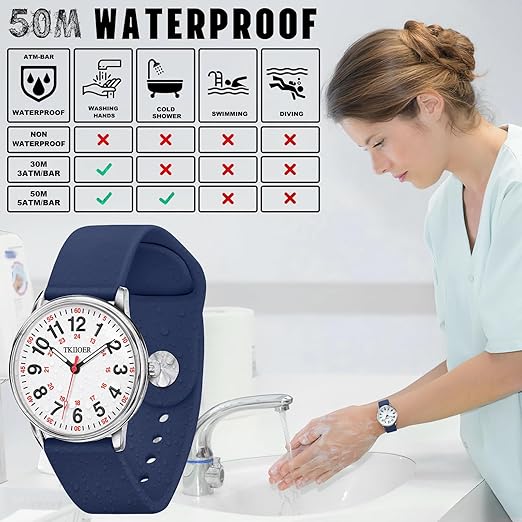 Präzise Schwesternuhr für die medizinische Pflege, wasserdicht und strapazierfähig.