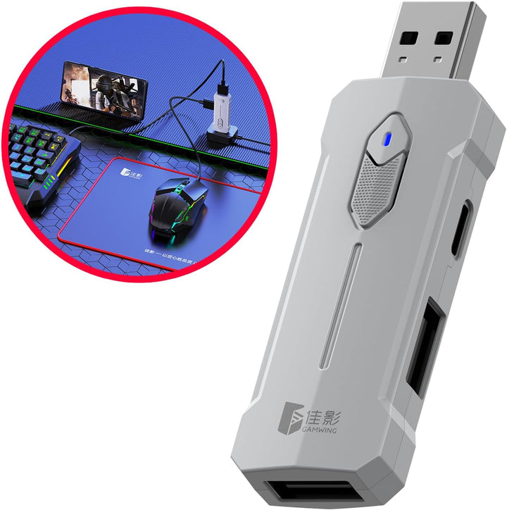 Zyvorn RGB Gaming-Set: Tastatur, Maus & Adapter für nahtloses PC und Mobil Gaming-Erlebnis.