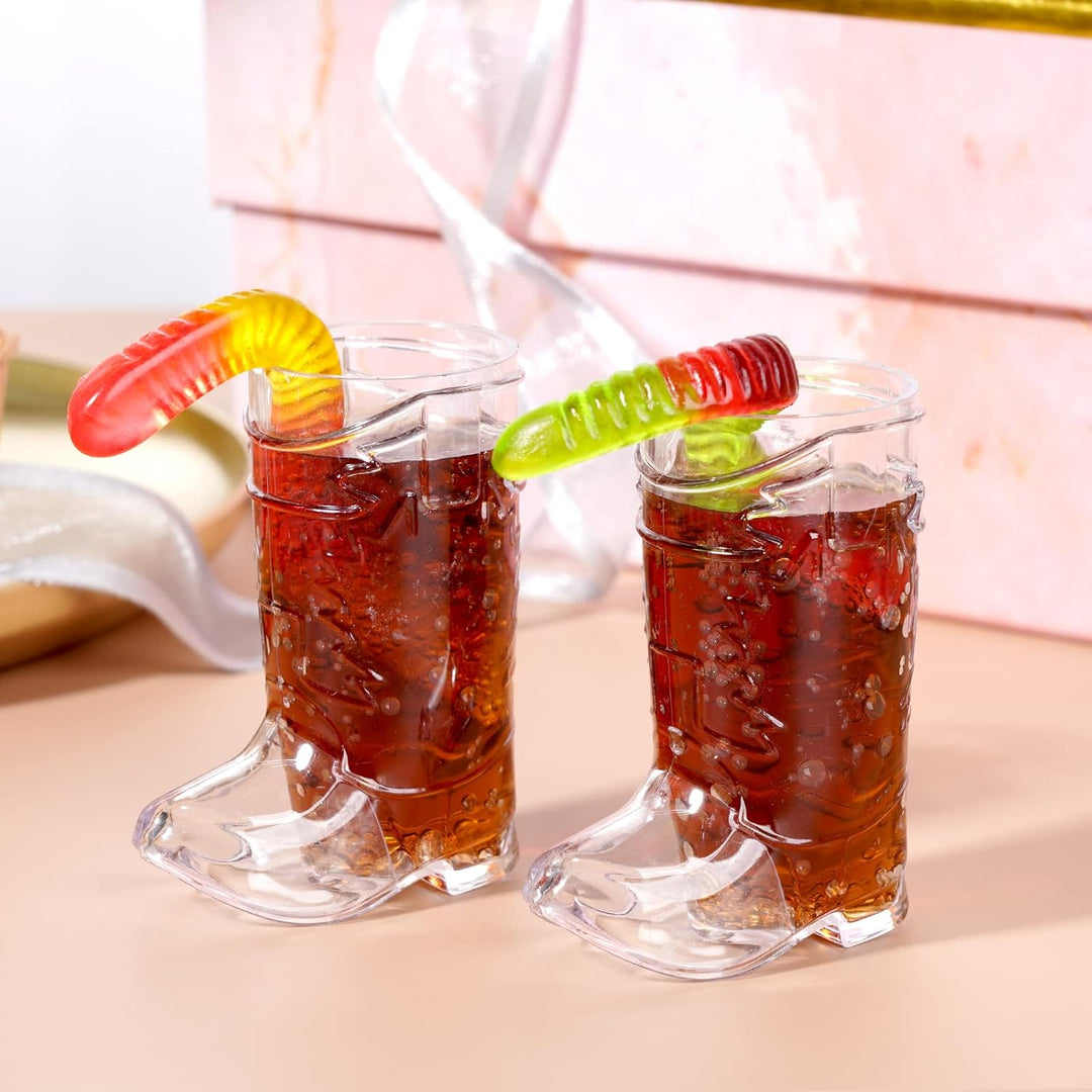 30 wiederverwendbare Cowboy-Stiefel Shotgläser, 30ml, für unvergessliche Westernpartys & Oktoberfest-Feiern.