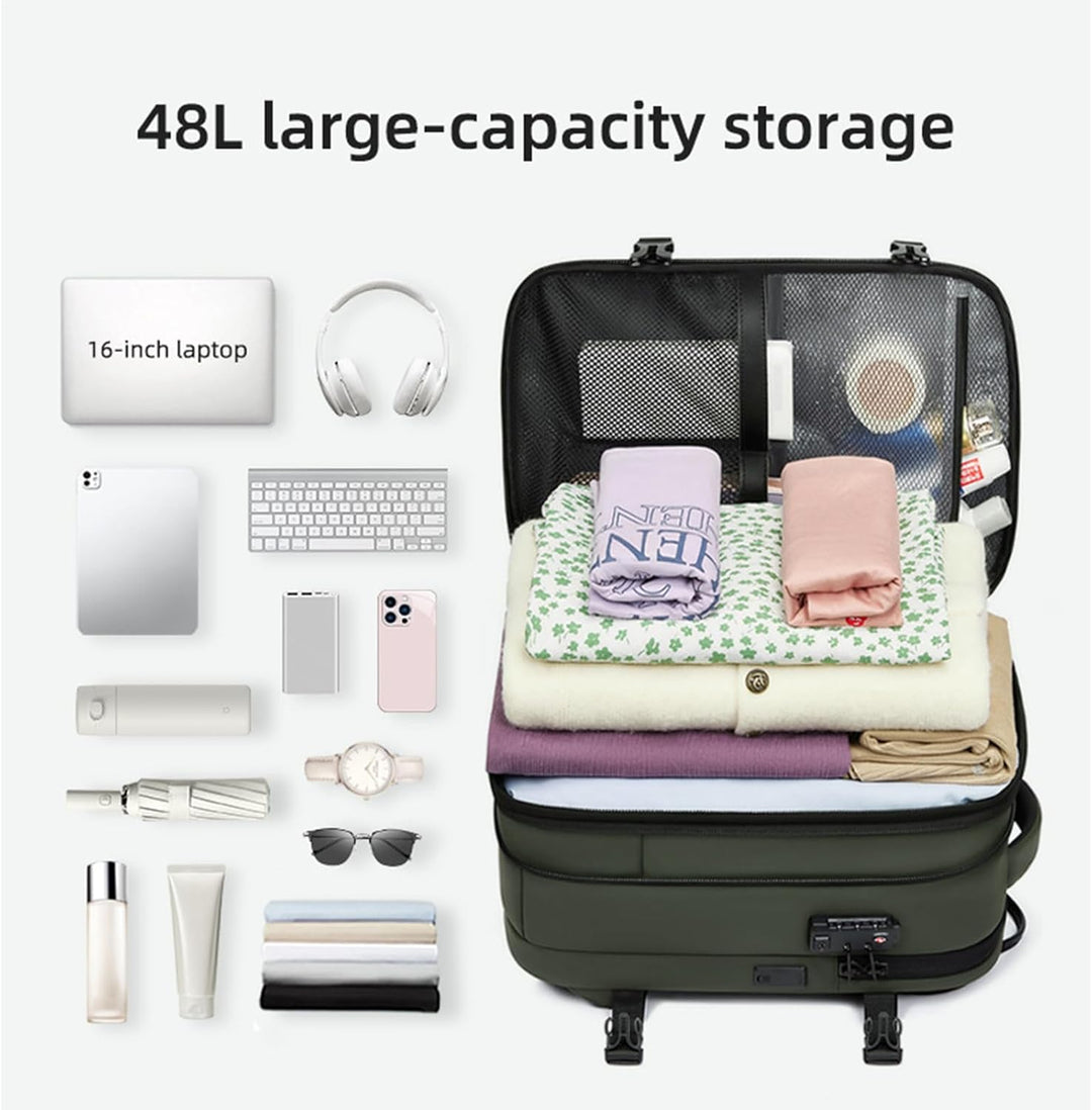 Vielseitiger Arvid Reiserucksack: wasserdicht, erweiterbar, Kompression, Organisation, Unisex Reisegepäck.