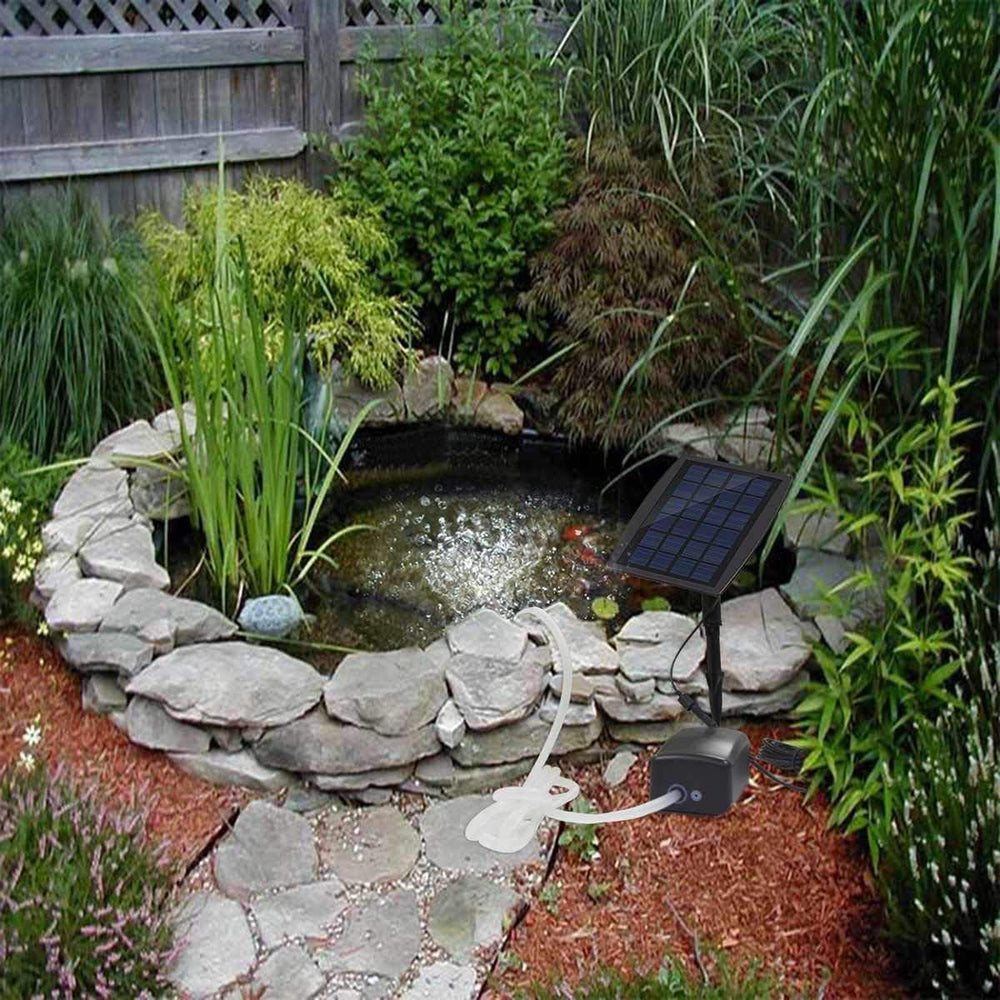 Energieeffiziente Solarpumpe 2,5W als Teichbelüfter. Leise Sauerstoffversorgung für Garten & Aquarium.