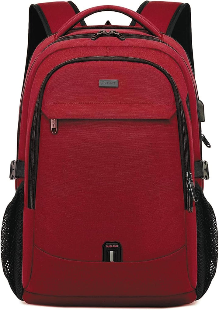 Robuster Tagesrucksack für Laptops, wasserdicht, mit USB-Anschluss und Gepäckgurt.