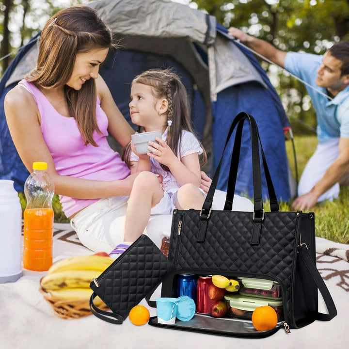 Isolierte Lunchtasche & Laptoptasche in einem. Geräumige 2-in-1 Unisex-Tasche für Essen & Laptop. Ideal für Reise.