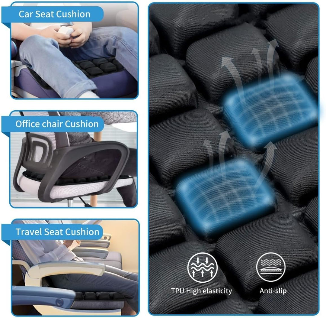 Ergonomisches Bürokissen AirComfort zur Druckentlastung. Fördert gesunde Sitzhaltung bei langer Nutzung.