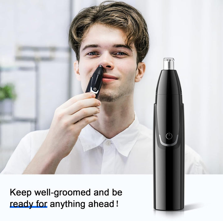 Unisex Nasen- & Ohrentrimmer, wiederaufladbar, schmerzfreie Haarentfernung für Gesichtshaare.