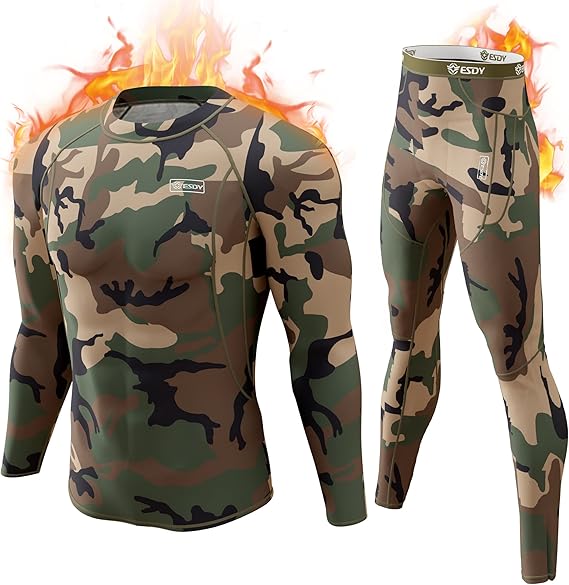 Herren Thermounterwäsche-Set in Schwarz, passend für alle Outdoor- und Sportoutfits.