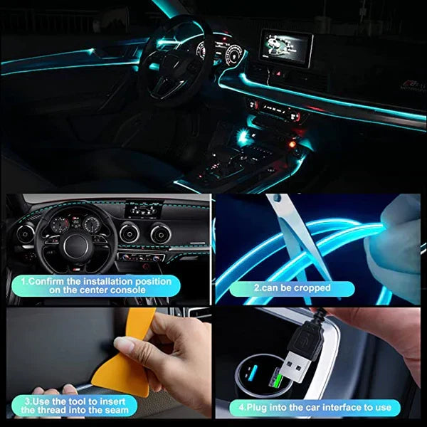Hochwertige RGB Kfz-Innenbeleuchtung von GlowLine. Verbessern Sie Ihr Fahrerlebnis mit dynamischem Licht.