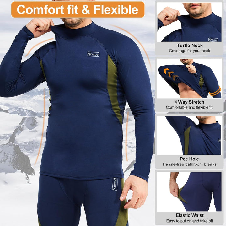 Wärmende Thermounterhose für Herren, flache Nähte, hoher Tragekomfort unter Skibekleidung.