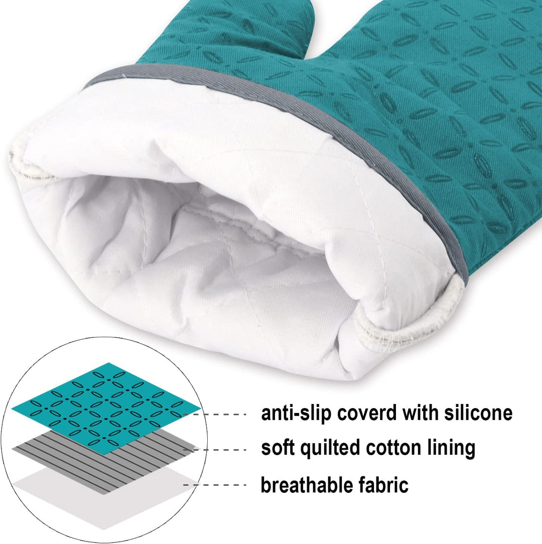 Stylisches 6-teiliges Küchenset mit langlebigen Ofenhandschuhen und praktischen Topflappen.