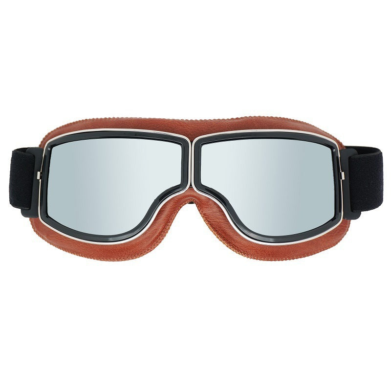 Vintage Motorradbrille Herren, UV-Schutz, Retro-Optik, ideal für Harley-Fahrer.