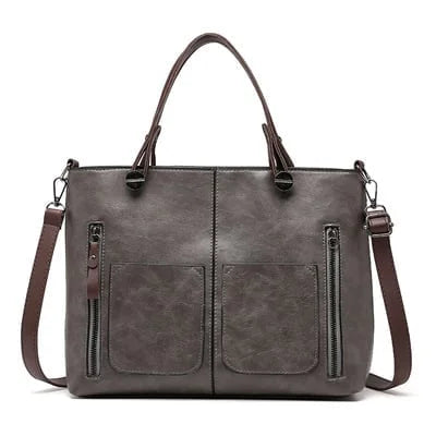 Vielseitige Leder Handtasche Ralaana für Damen, tragbar als Schulter- oder Crossbody-Bag.