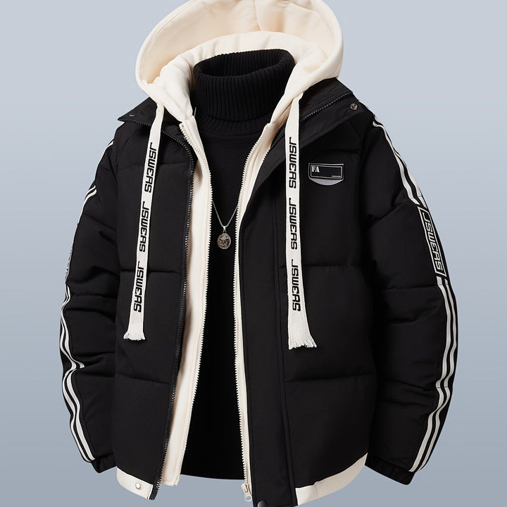 Übergangsjacke Herren & Winterjacke: gesteppt, mit Kapuze & Kontraststreifen für vielfältige Looks.