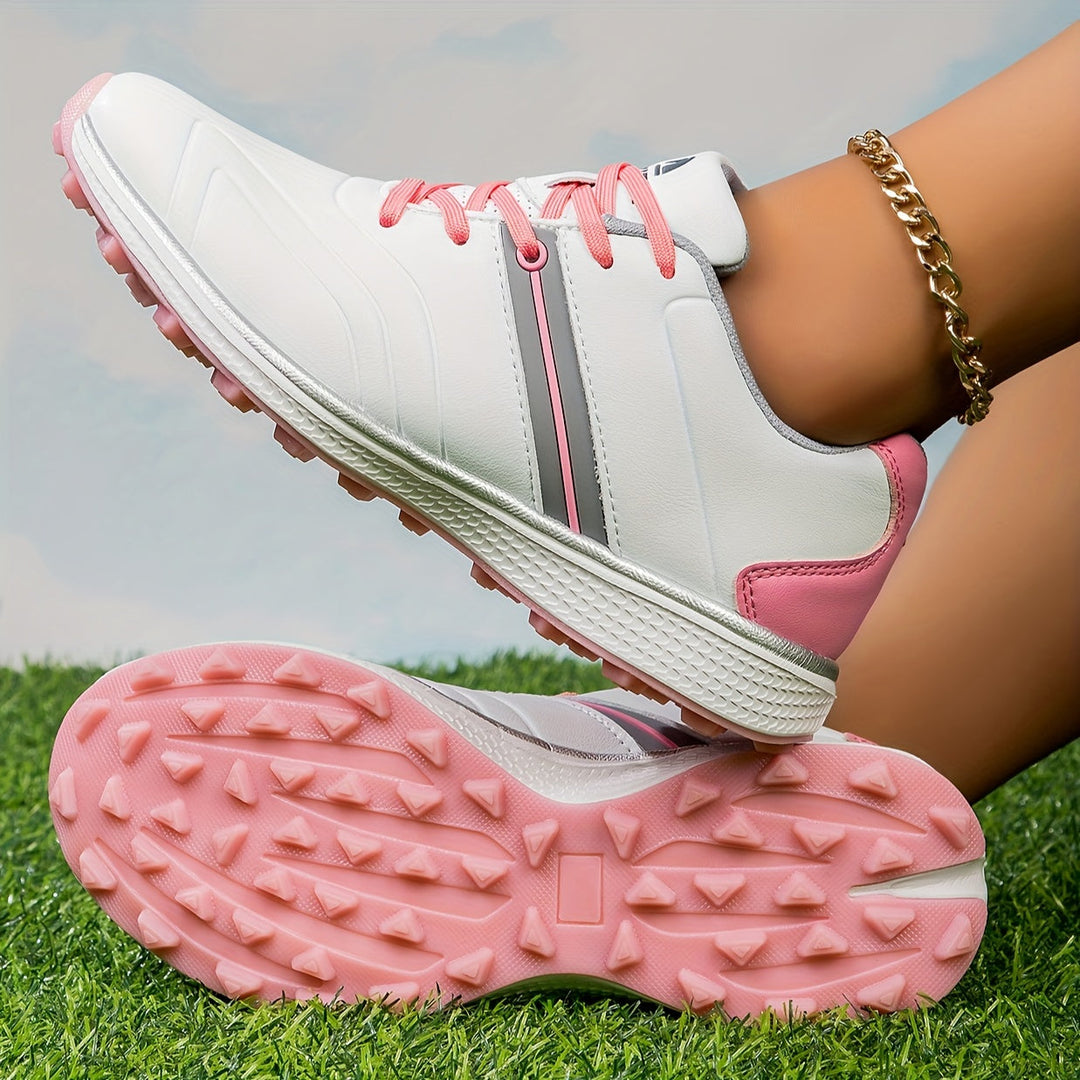 Blaue Damen Sportschuhe, leicht & stylisch, ideal für Golf oder Alltag.