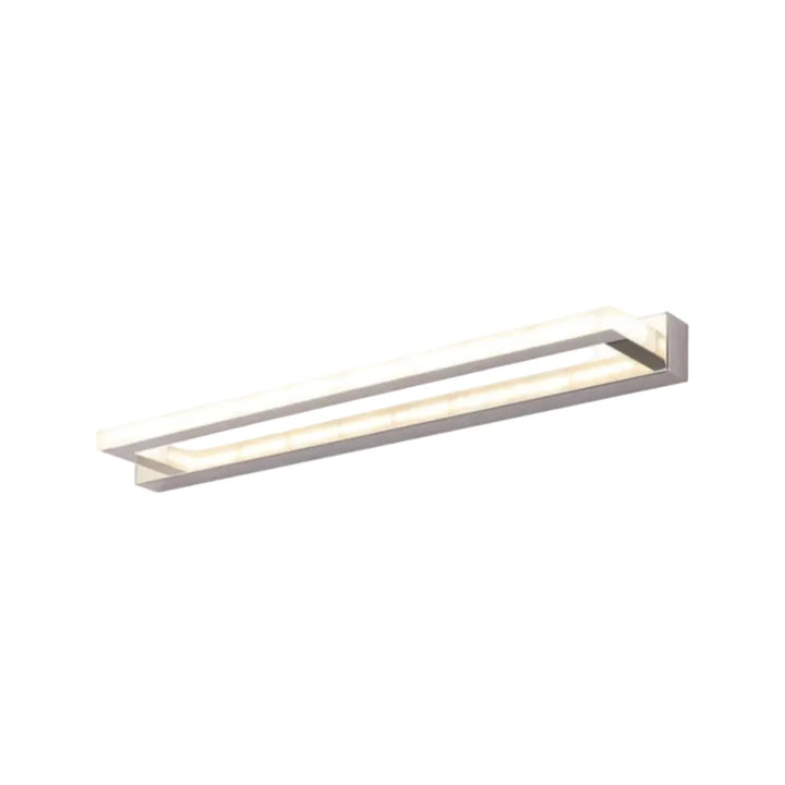 Minimalistische LED Spiegelleuchte für Bad, modern, energieeffizient, helles Licht.