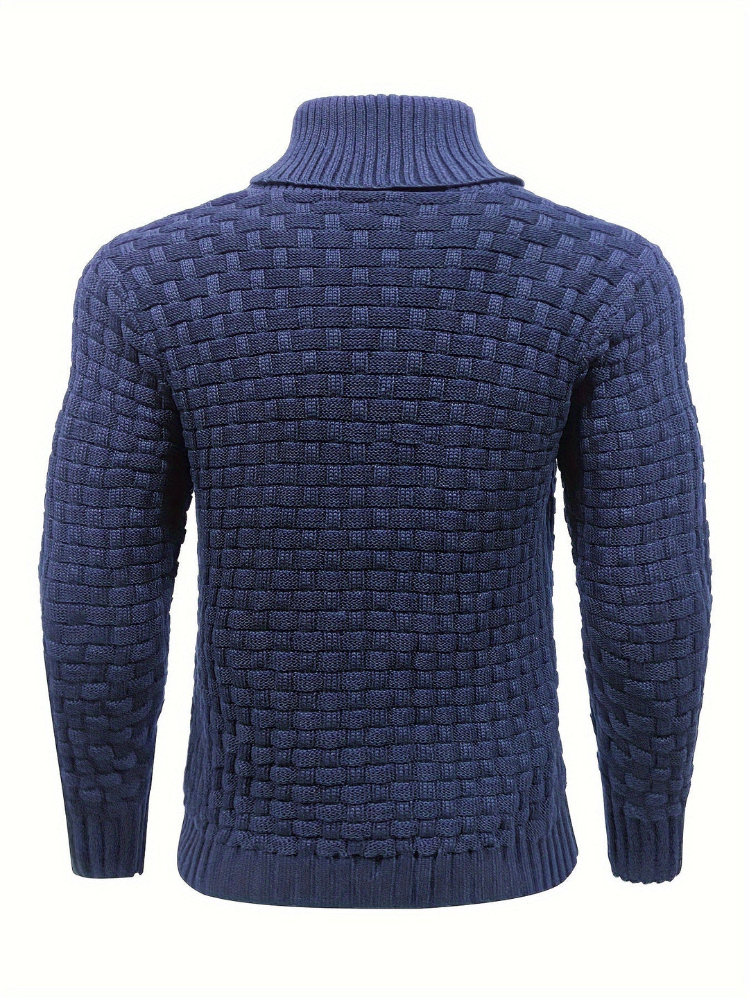 Herren Pullover mit Schalkragen, Waffelstruktur; Must-have für stilbewusste Männer im Winter.